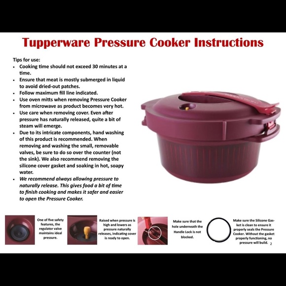 Tupperware Pressure Cooker - Picture 2 of 2